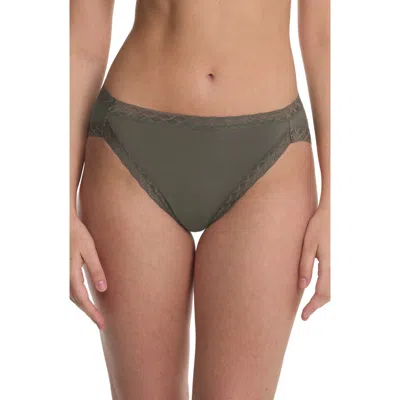 Natori Bliss Cotton French Cut Briefs In Green