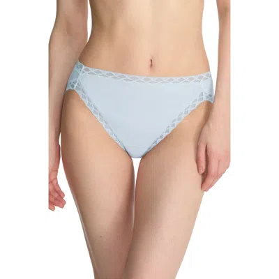 Natori Bliss Cotton French Cut Briefs In Misty Blue
