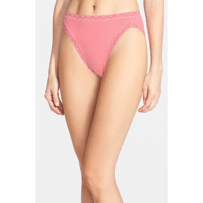 Natori Bliss Cotton French Cut Briefs In Pink