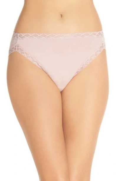Natori Bliss Cotton French Cut Briefs In Pink