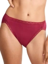 Natori Bliss Cotton French Cut Briefs In Dark Cherry