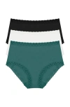Natori Bliss Cotton Full Brief 3-pack In Multi