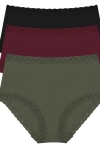Natori Bliss Cotton Full Brief 3-pack In Multi
