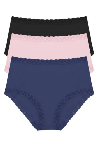 Natori Bliss Cotton Full Brief 3-pack In Multi