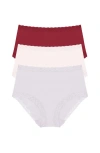 Natori Bliss Cotton Full Brief 3-pack In Multi