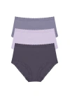 Natori Bliss Cotton Full Brief 3-pack In Gray