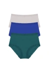 Natori Bliss Cotton Full Brief 3-pack In Multi