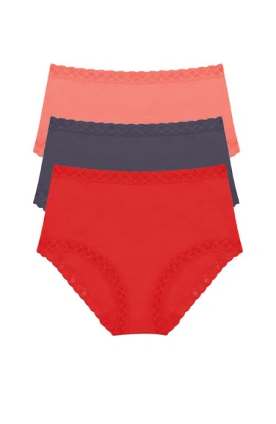 Natori Bliss Cotton Full Brief 3-pack In Multi