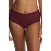 Natori Bliss Cotton Full Brief In Burgundy