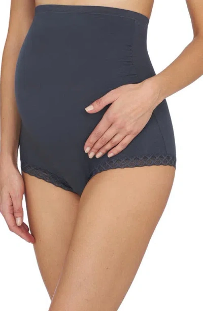 Natori Bliss Cotton Full Panel Maternity Boyshort In Blue
