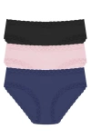 Natori Bliss Cotton Girl Brief 3-pack In Multi