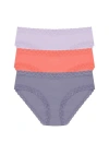 Natori Bliss Cotton Girl Brief 3-pack In Multi