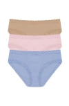 Natori Bliss Cotton Girl Brief 3-pack In Multi