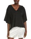 Natori Bliss Essentials V-neck Top In Black