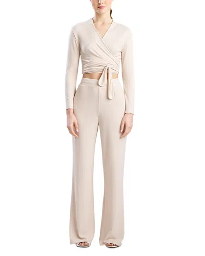 Natori Bliss Essentials Wide Leg Pants In Transparent