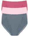 Natori Bliss French Cut Brief Underwear 3-pack 152058mp In Pink