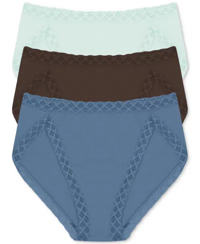 Natori Bliss French Cut Brief Underwear 3-pack 152058mp In French Roast 3-pack