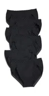 Natori Bliss French Cut Panties 6 Pack Black In Black