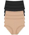 Natori Bliss Full Brief 6-pack 755058p6 In Black,cafe