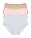 Natori Bliss Cotton Full Brief 3-pack In White