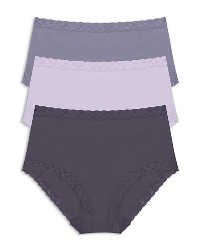 Natori Bliss Full Briefs, Set Of 3 In Black
