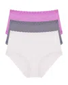 Natori Bliss Full Briefs, Set Of 3 In Multi