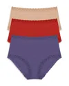 Natori 3-pack Cotton Full Briefs In Nightfall/samba/cafe