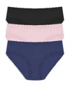 Natori Bliss Girl Briefs, Set Of 3 In Multi