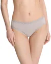 Natori Bliss Lace-trim Cotton French-cut Brief Underwear 152058 In Vapor