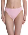 Natori Bliss Lace-trim Cotton French-cut Brief Underwear 152058