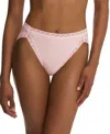 Natori Bliss Lace-trim Cotton French-cut Brief Underwear 152058 In Pink