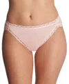 Natori Intimates Bliss French Cut Brief Panty Underwear With Lace Trim In Seashell