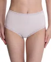 Natori Bliss Lace-trim High Rise Cotton Brief 755058