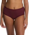 Natori Bliss Lace-trim High Rise Cotton Brief 755058 In Brown