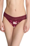 Natori Bliss Perfection Bikini In Dk Cherry Floral Print