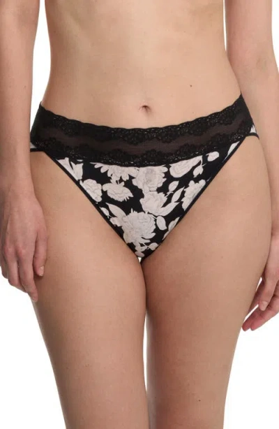 Natori Bliss Perfection Cotton Stretch One Size French Cut Brief In Black
