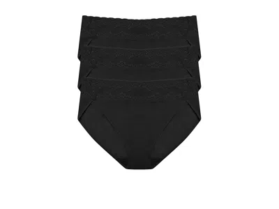 Natori Bliss Perfection French Bikini 3-pack In Black