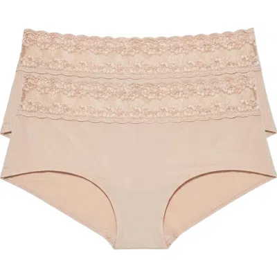 Natori Bliss Perfection One Size Boyshort 2-pack In Neutral