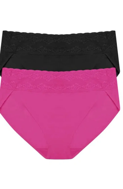 Natori Bliss Perfection One Size French Cut Brief 2-pack In Pink