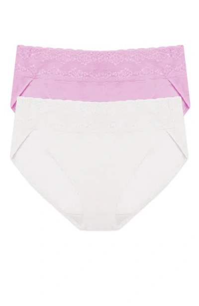 Natori Bliss Perfection One Size French Cut Brief 2-pack In Pink
