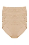 Natori Bliss Perfection One Size French Cut Brief 3-pack In Neutral