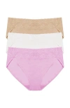 Natori Bliss Perfection One Size French Cut Brief 3-pack In Multi
