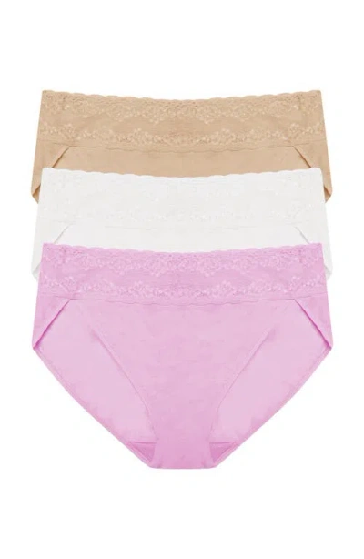 Natori Bliss Perfection One Size French Cut Brief 3-pack In Multi