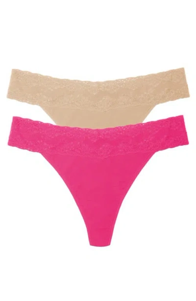 Natori Bliss Perfection One Size Thong 2-pack In Multi