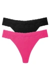 Natori Bliss Perfection One Size Thong 2-pack In Multi