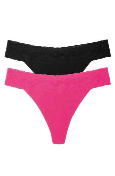 Natori Bliss Perfection One Size Thong 2-pack In Multi