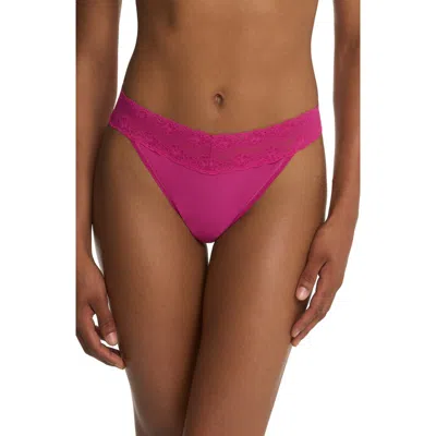 Natori Bliss Perfection One Size Thong In Pink