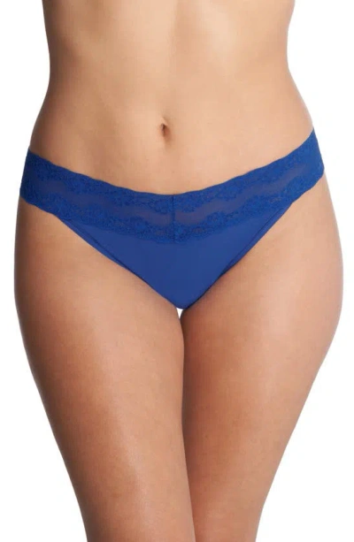 Natori Bliss Perfection Thong In Cobalt