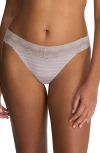 Natori Bliss Perfection Lace-waist Bikini Underwear 756092 In Vapor Stripe Print