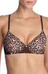 Natori Bliss Perfection Underwire Contour Bra In Brown Leopard